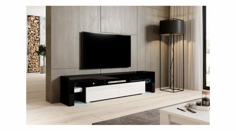 Cama TV stand TORO 200 black/white gloss