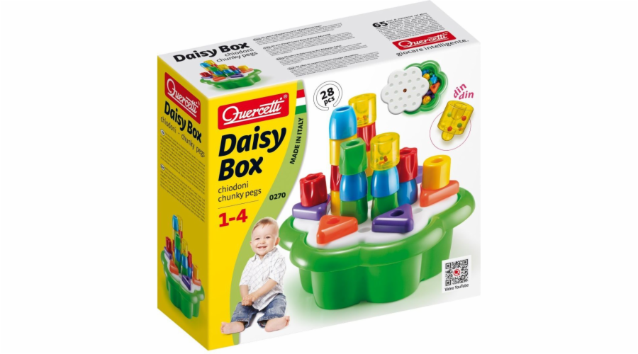 Quercetti Daisy box robustní puzzle s mazlíčky, 28 dílků