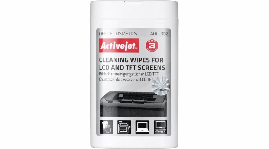 Activejet AOC-302 LCD matrix wipes 100 pcs.