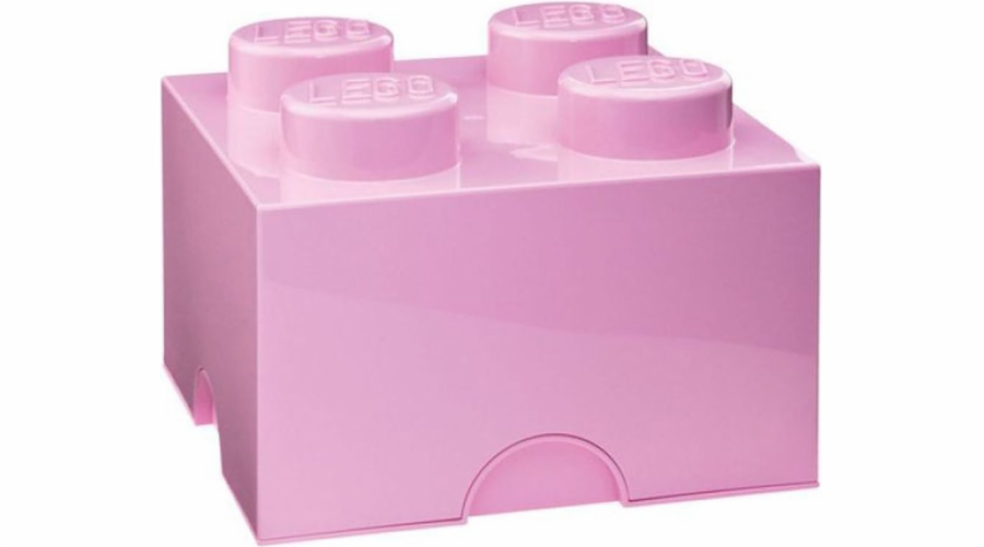 LEGO storage box 4 světle růžový