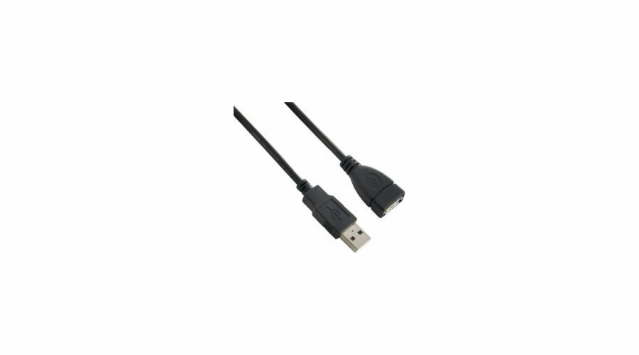 Lanberg USB kabel Prodlužovací USB 2.0 AM-AF černý 1,8m (CA-USBE-10CC-0018-BK)