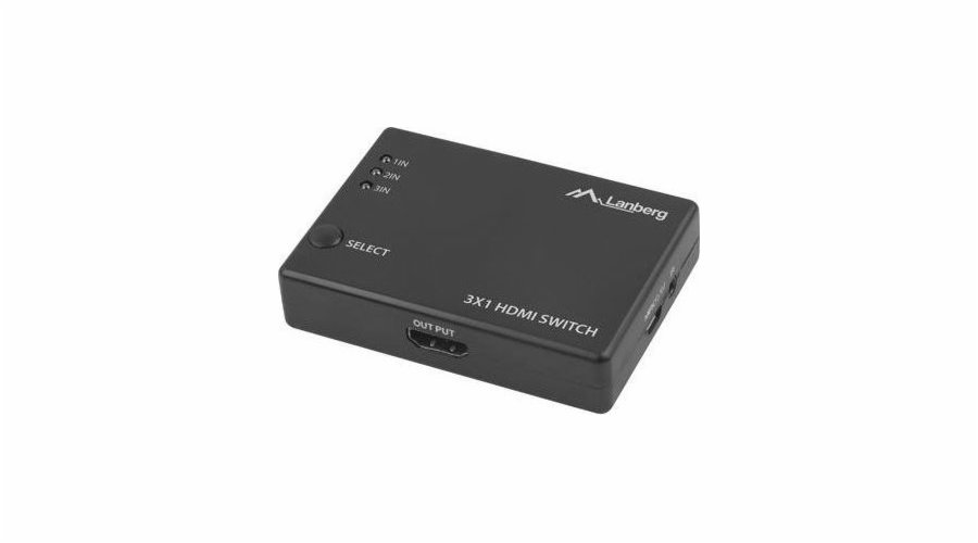 Lanberg SWITCH VIDEO LANBERG 3X HDMI BLACK + MICRO USB PORT PERLAESPL0001