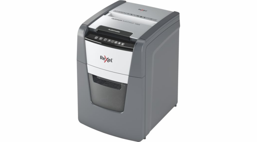 Rexel AutoFeed+ 100X automatic shredder P-4 cuts confetti cut (4x28mm) 100 sheets 34 litre bin