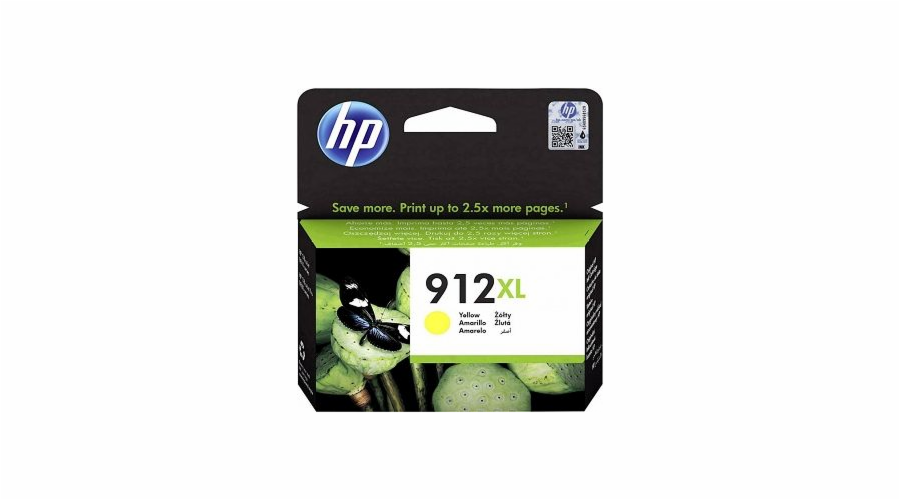 HP 912XL High Yield Yellow Original Ink Cartridge (825 pages) blister