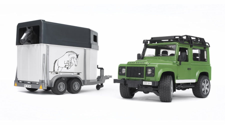 Land Rover Defender mit Pferdeanhänger, Modellfahrzeug