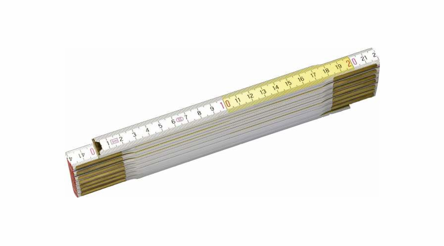 Stanley Dřevěný skládací metr bílý a žlutý 2m 17mm (35-458)