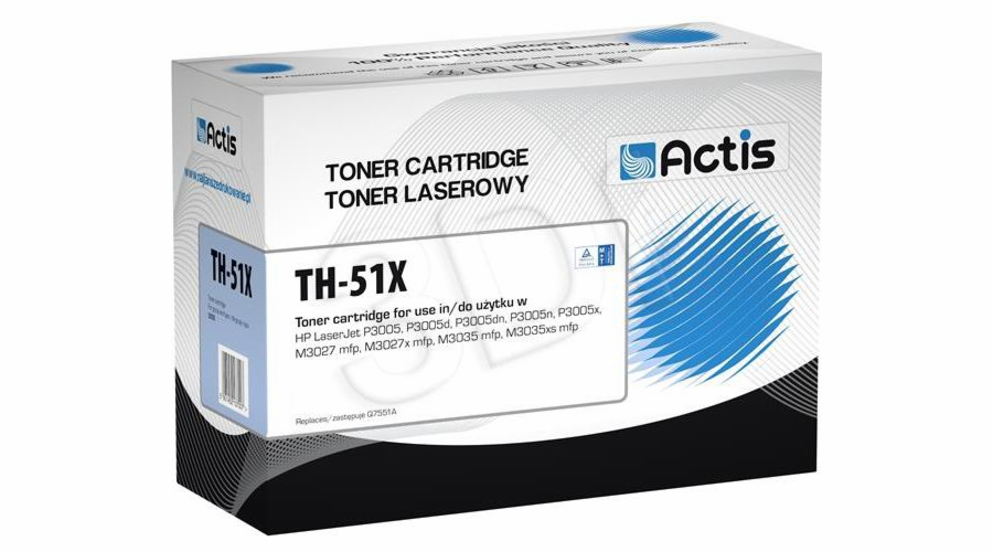 Actis TH-51X toner for HP printer; HP 51X Q7551X replacement; Standard; 13000 pages; black