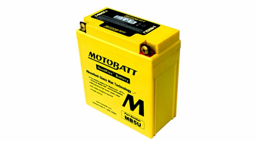 Baterie Motobatt MB5U 7Ah, 12V, 2 vývody