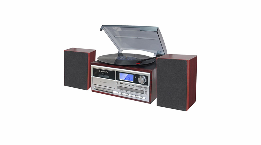 Mikrosystém s gramofonem Roadstar, HIF-8892 EBT, s gramofonem, BT, MP3, CD, CD-R, RW, LCD displej, 2 x 5W RMS