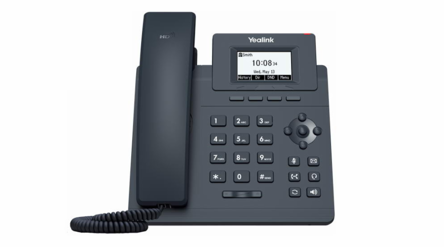 Yealink SIP-T30P SIP telefon, PoE, 2,3" 132x64 nepodsv. LCD, 1 x SIP úč., 100M Eth