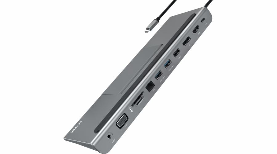UNITEK D1022A notebook dock/port replicator USB 3.2 Gen 1 (3.1 Gen 1) Type-C Grey