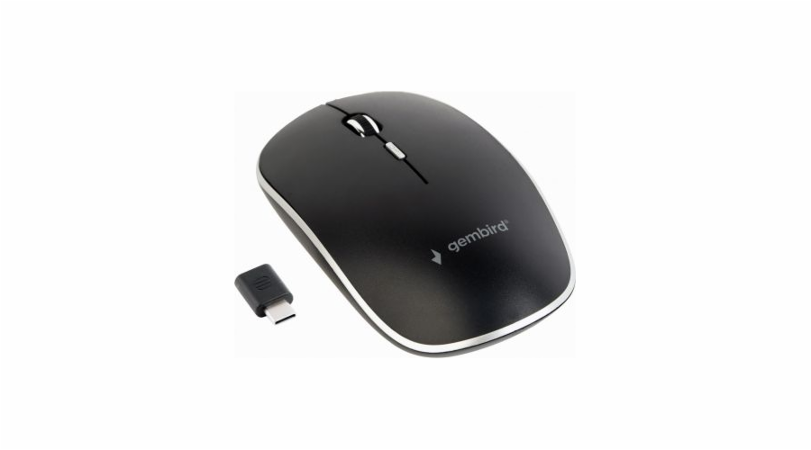Gembird MUSW-4BSC-01 mouse Ambidextrous RF Wireless + USB Type-C Optical 1600 DPI