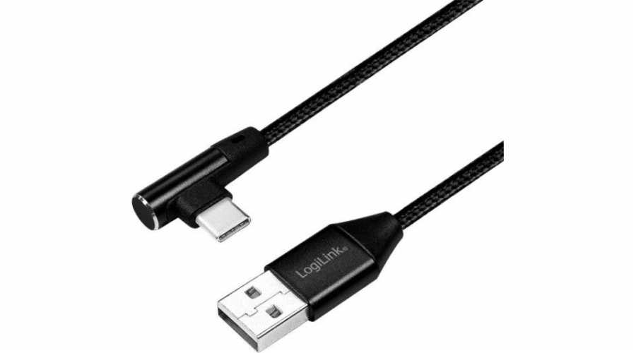 Kabel USB LogiLink USB-A - USB-C 0.3 m Czarny (CU0137)