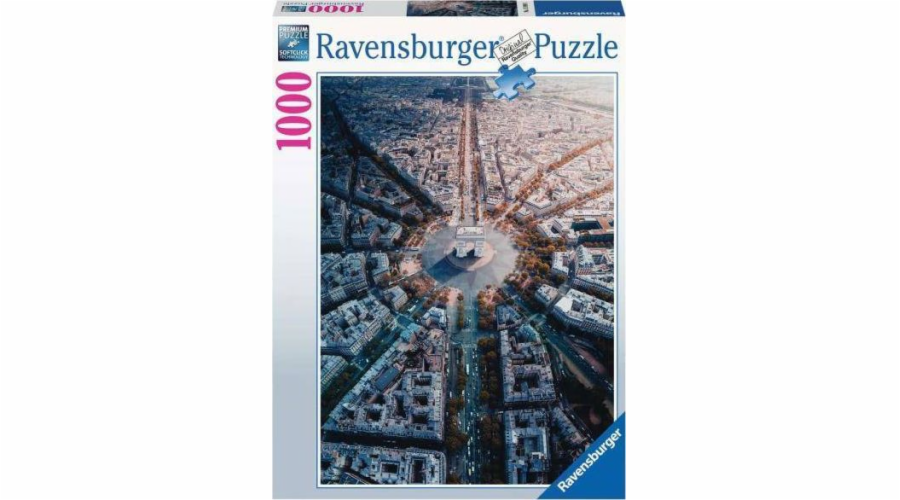 Puzzle 1000 dílků Paříž z ptačí perspektivy
