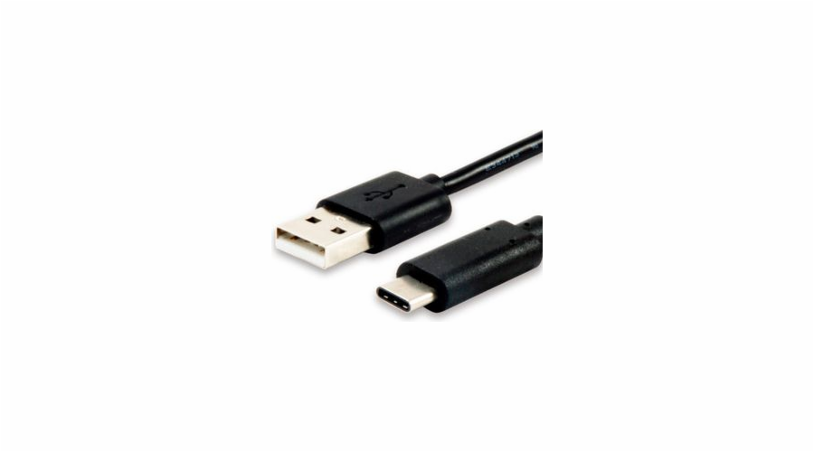 Kabel USB Equip USB-A - USB-C 1 m Czarny (12888107)