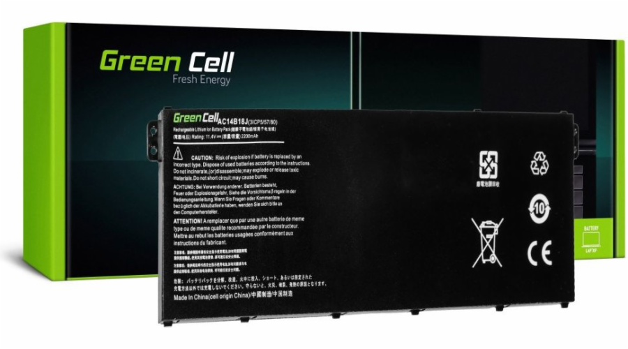 Baterie Green Cell AC14B8K AC14B18J pro Acer Aspire E 11 ES1-111M ES1-131 E 15 ES1-512 Chromebook 11 CB3-111 13 CB5-311 (AC52)