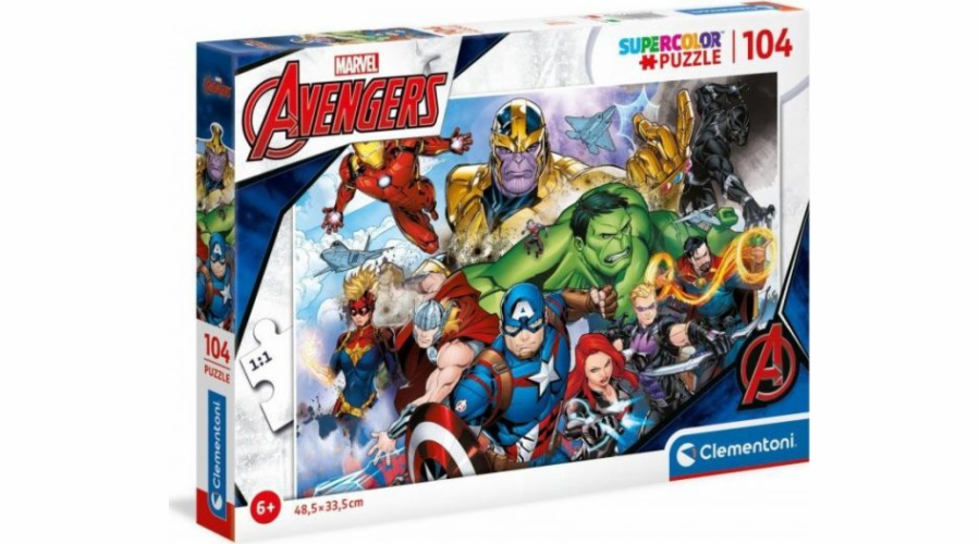 Clementoni Puzzle 104 super barevných Avengers