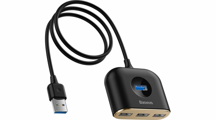 4-in-1 Baseus Square Round USB Adapter HUB USB 3.0 to 1x USB 3.0 + 3x USB 2.0 1m black