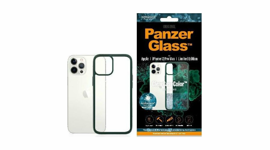 PanzerGlass Etui ClearCase do iPhone 12 Pro Max Racing Green Antibacterial