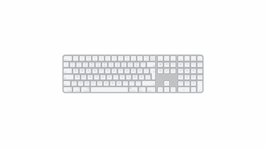 Apple Magic Keyboard s Touch ID a numerickou klávesnicí, bílá