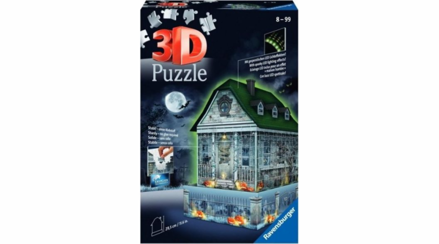 3D Puzzle Gruselhaus bei Nacht