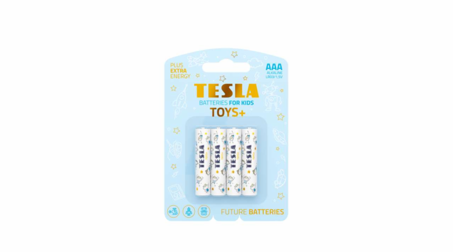 TESLA - baterie AAA TOYS BOY, 4ks, LR03