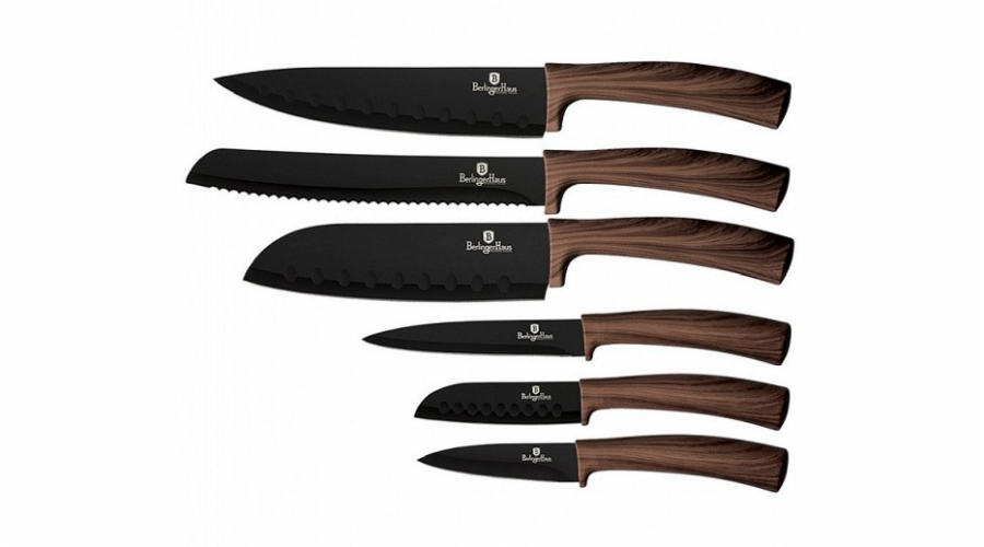 Berlingerhaus BH-2284 Sada nožů s nepřilnavým povrchem Forest Line Ebony Rosewood 6 ks