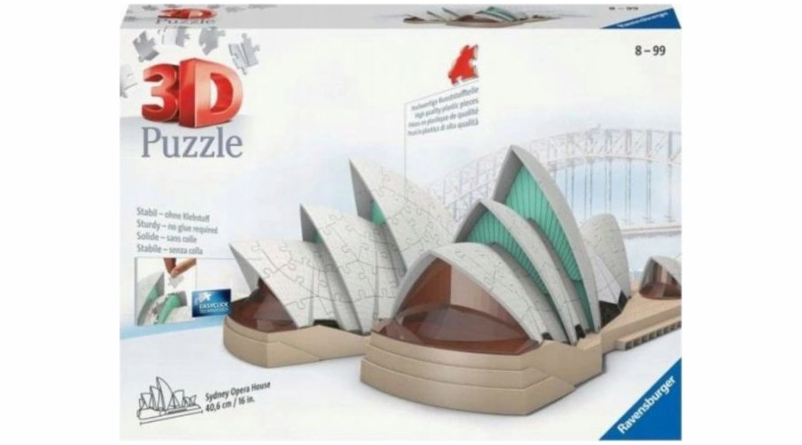 Ravensburger Puzzle 216 Elements 3D Budovy v noci Sydney Opera House