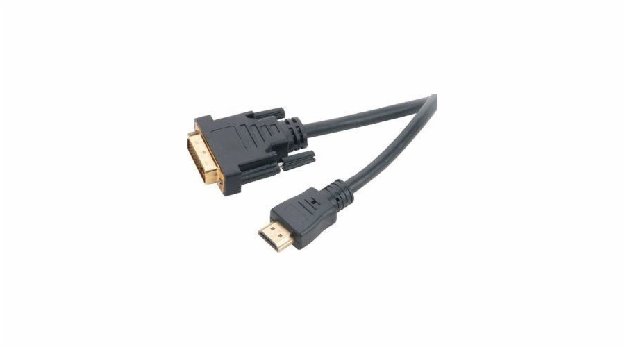 AKASA kabel DVI-D na HDMI, pozlacené konektory, 2m