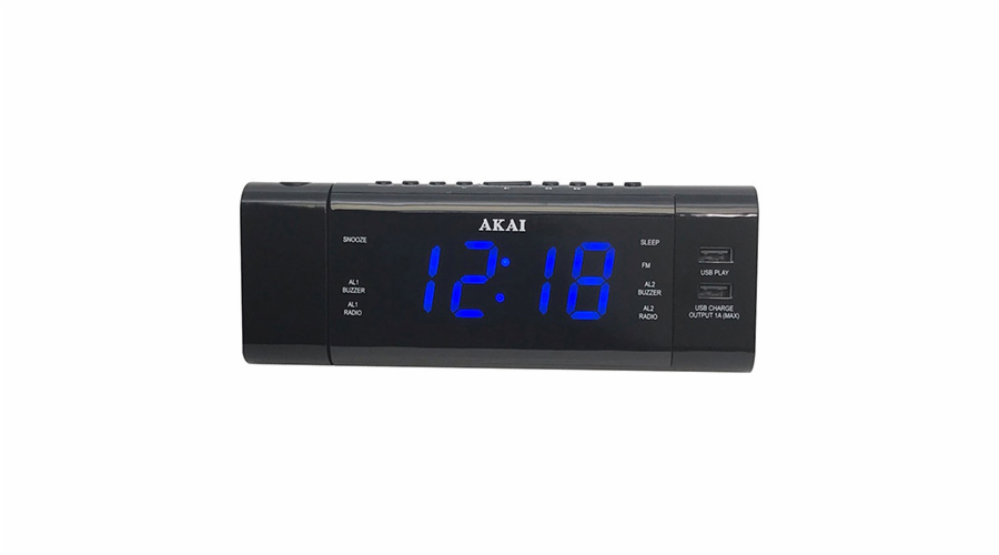 Radiobudík AKAI, ACR-3888, projektor, 1,2" LED displej, AM/FM PLL rádio, 2 x USB, 100-240 V