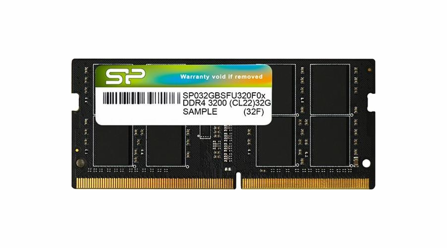 SILICON POWER DDR4 SODIMM RAM memory 3200 MHz CL22 32 GB (SP032GBSFU320X02) Black