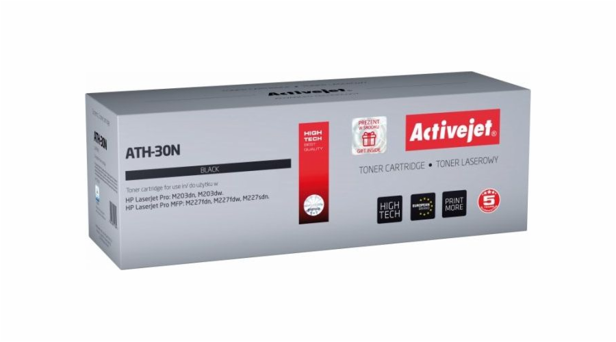 Activejet ATH-30N toner (replacement for HP 30A CF230A; Supreme; 1600 pages; black)