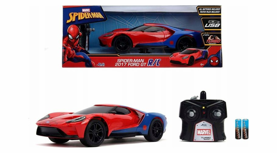 Dickie Auto RC Ford GT 2017 Spiderman Marvel červený
