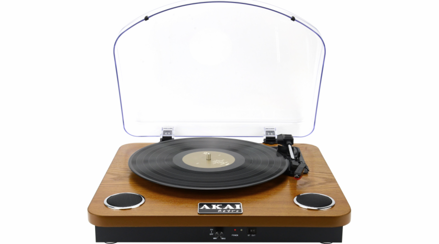 Gramofon AKAI, ATT-11BT, bluetooth, rychlost vinylů 33/45/78, dřevěné provedení