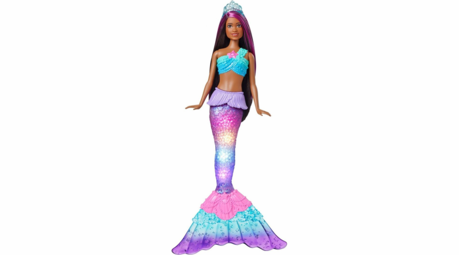 Barbie Blikající mořská panna brunetka