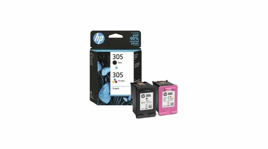 HP 6ZD17AE 2-Pack BK/3-colors No. 305