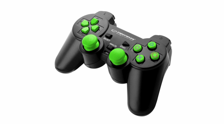 Esperanza EGG107G Gaming Controller Gamepad PC Playstation 3 Analogue / Digital USB 2.0 Black/Green