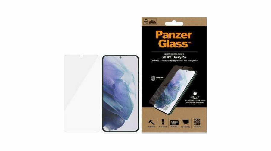 PanzerGlass - Tvrzené Sklo Case Friendly AB pro Samsung Galaxy S22+, transparent
