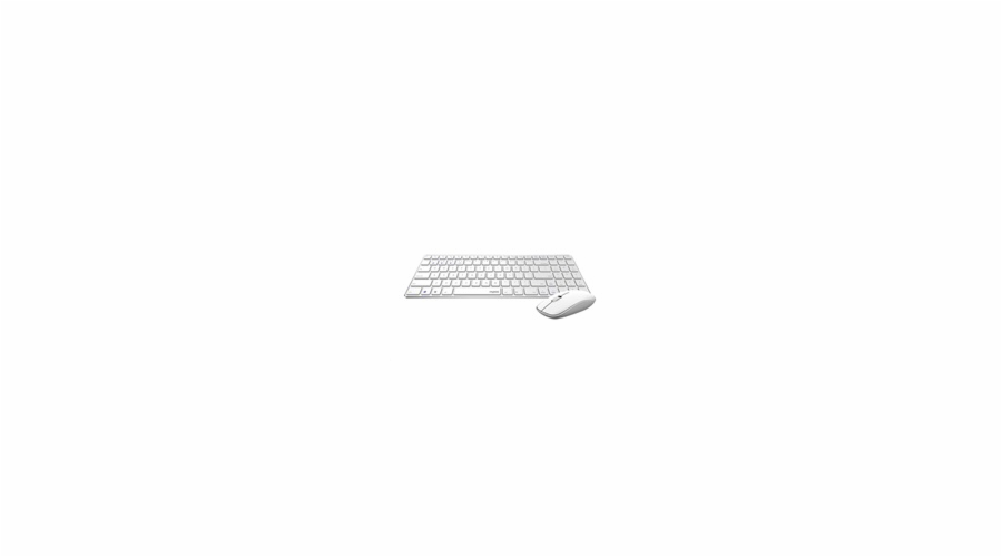 RAPOO set klávesnice a myš 9300M, bezdrátová, Multi-Mode Slim Mouse, Ultra-Slim Keyboard, bílá