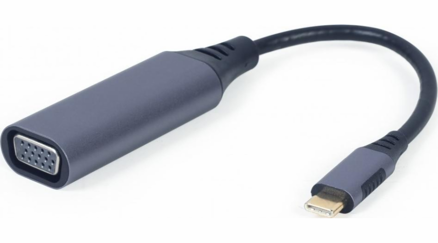 Gembird adaptér USB-C (M) na VGA (F), 0.15m kábel, šedý