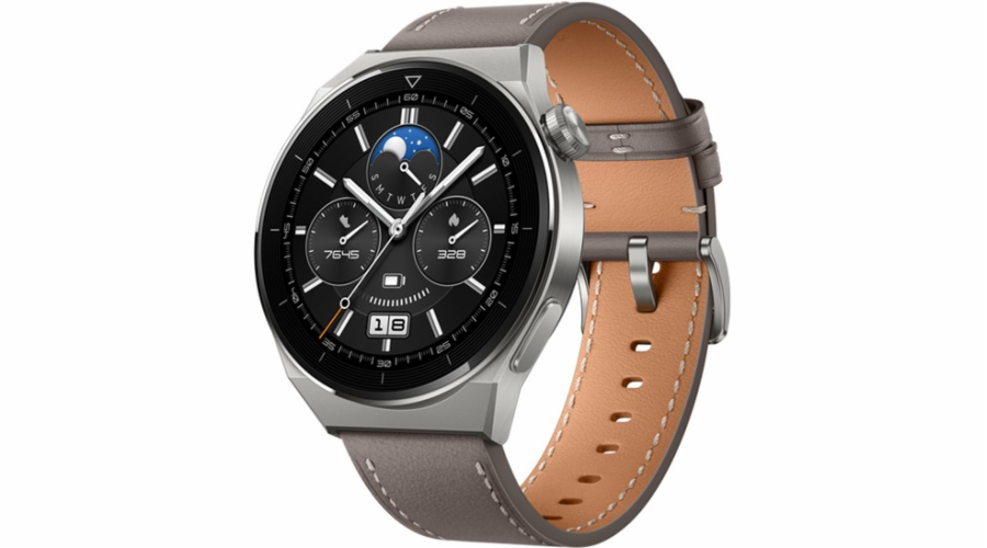 HUAWEI Watch GT3 Pro 46 mm Gray Leather Strap