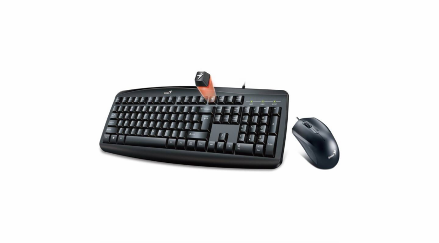 GENIUS klávesnice s myší Smart KM-200/ Drátový set/ USB/ černá/ CZ+SK layout