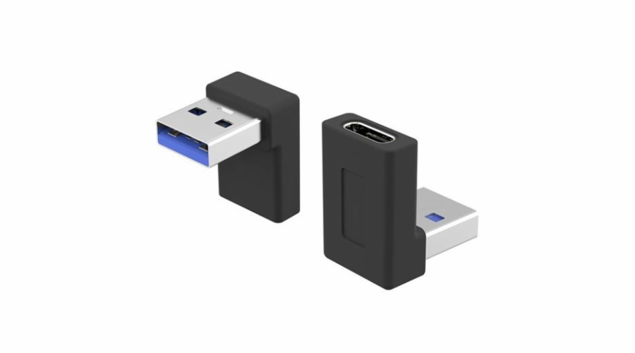 PremiumCord USB-C - USB 3.0 Male kur31-27 Zahnutá 90° redukce USB-C Female na USB-A Male