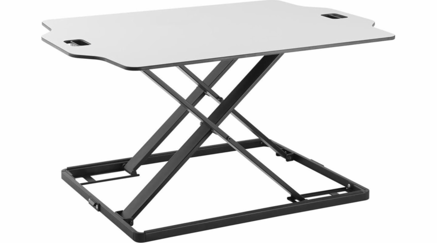 Ergo Office ultra thin sit/stand desk converter white with gas spring max 10kg ER-420