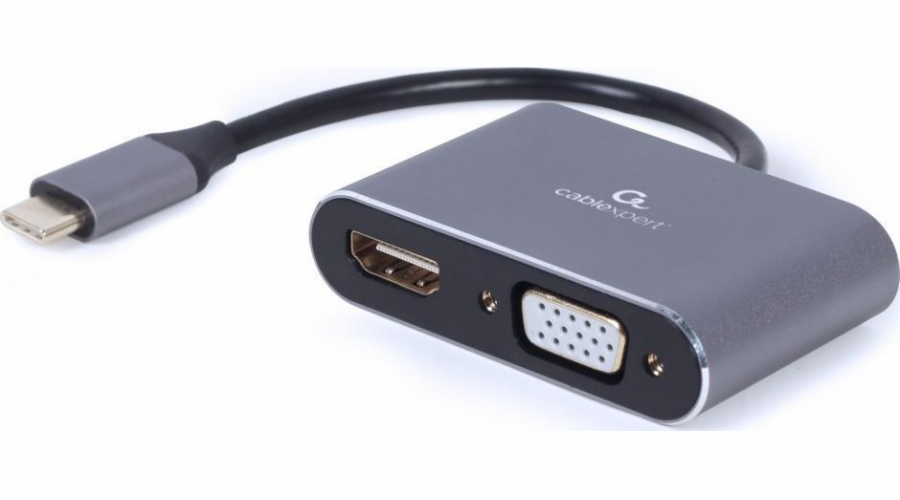 Cablexpert A-USB3C-HDMIVGA-01 video cable adapter 0.15 m USB Type-C HDMI + VGA (D-Sub) Grey