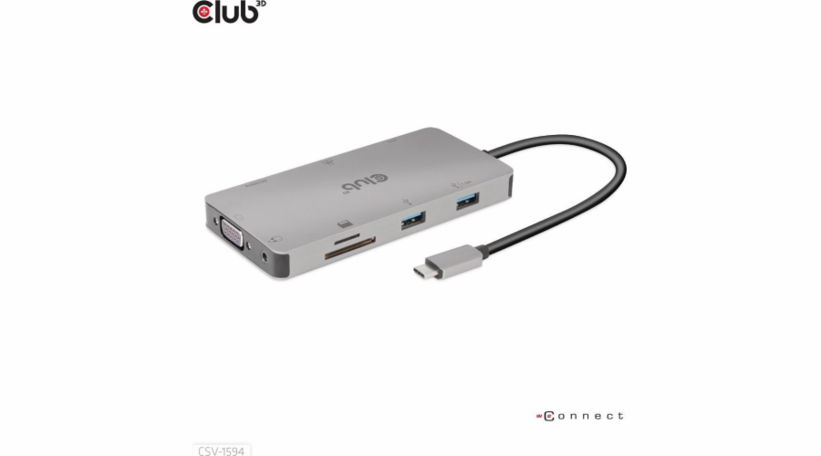 Stacja/replikator Club 3D USB-C (CSV-1594)