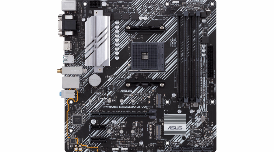 ASUS MB Sc AM4 PRIME B550M-A WIFI II, AMD B550, 4xDDR4, 1xHDMI, 1xDVI, 1xVGA, WI-FI, mATX
