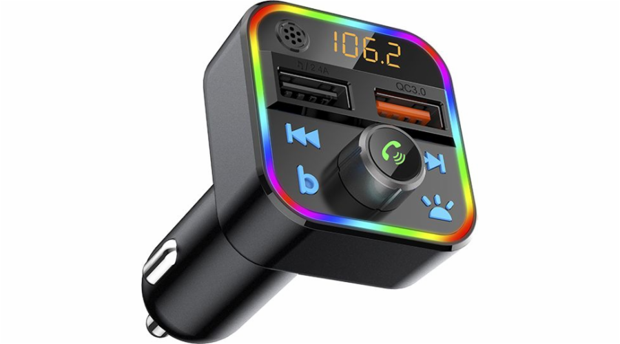 Bluetooth 5.1 + Qc3.0 RBG FM vysílač