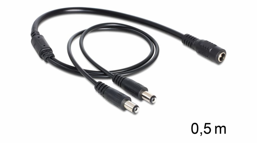 Delock kabel DC Splitter 5.5 x 2.1 mm 1 x samice > 2 x samec