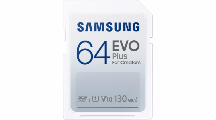 Paměťová karta Samsung EVO Plus SDXC, 64GB, 130MBps, UHS-I U1, Class 10